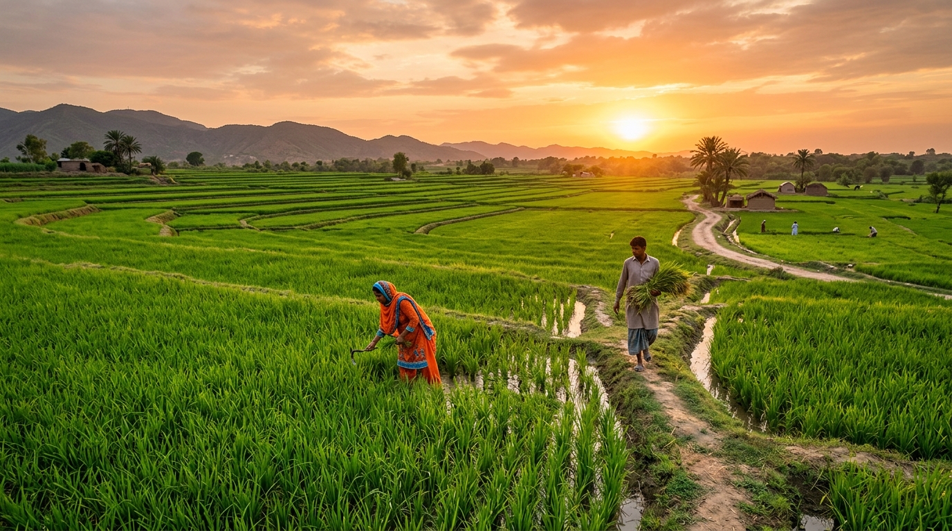 Indus Basin Paddy Harvest